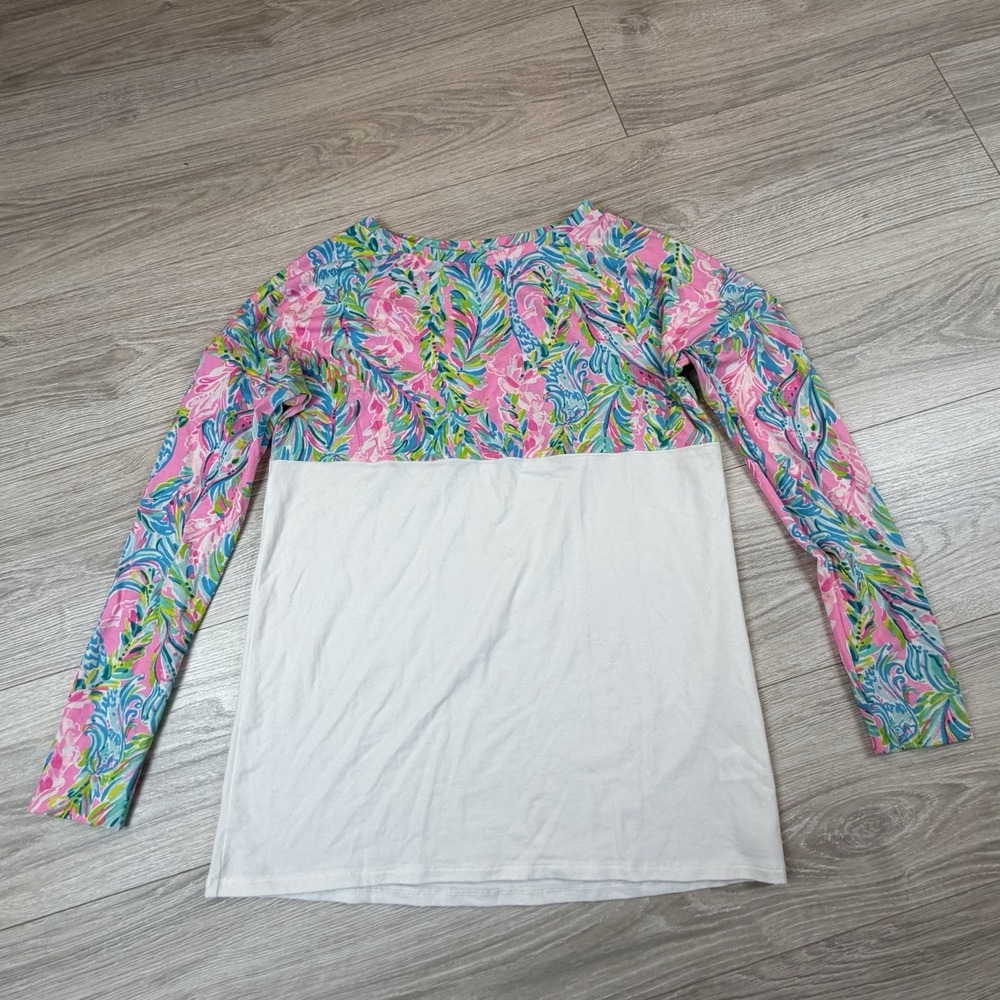 Lilly Pulitzer Finn Long Sleeve Top Cotton Multi Unicorn of the Sea Size XXS‎